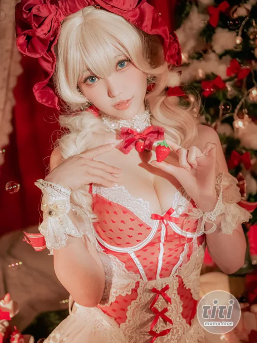 ElyEE子 – NO.120 草莓蛋糕少女 [33P-89M]-丽丝屋