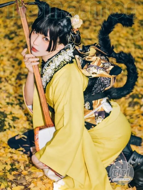 ElyEE子 – NO.175 Ginkgo Black Cat銀杏黑貓 [24P+1V-108MB]-丽丝屋