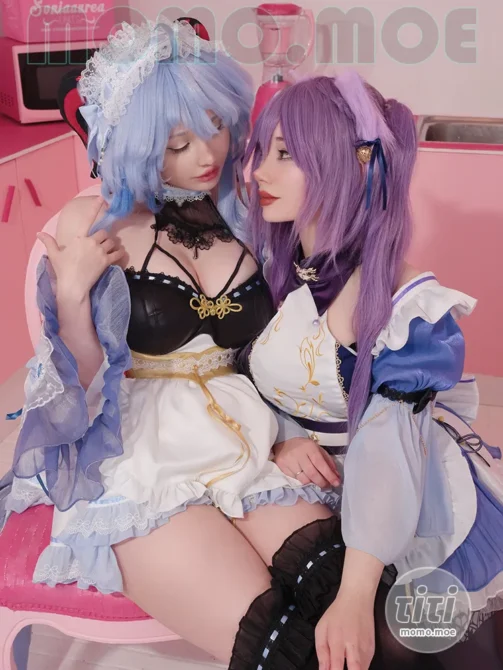 Hidori Rose – & Okamiisaya – Ganyu Maid & Keqing Maid [25P-120MB]-丽丝屋