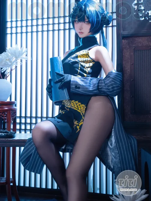 Seya-狮砸 – NO.037 蔚蓝档案 妃咲 旗袍 [12P-138M]-丽丝屋