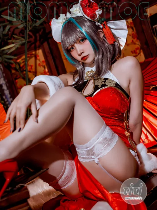 二佐Nisa – NO.150 碧蓝柴郡旗袍 [32P-301M]-丽丝屋