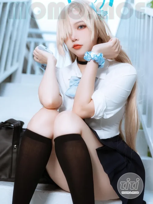 二佐Nisa – NO.197 蔚蓝档案 一之濑明日奈 JK制服 [23P-172M]-丽丝屋