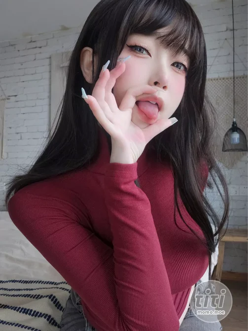 女主K – NO.04 红色毛衣的丰满妹妹 [103P-416M]-丽丝屋