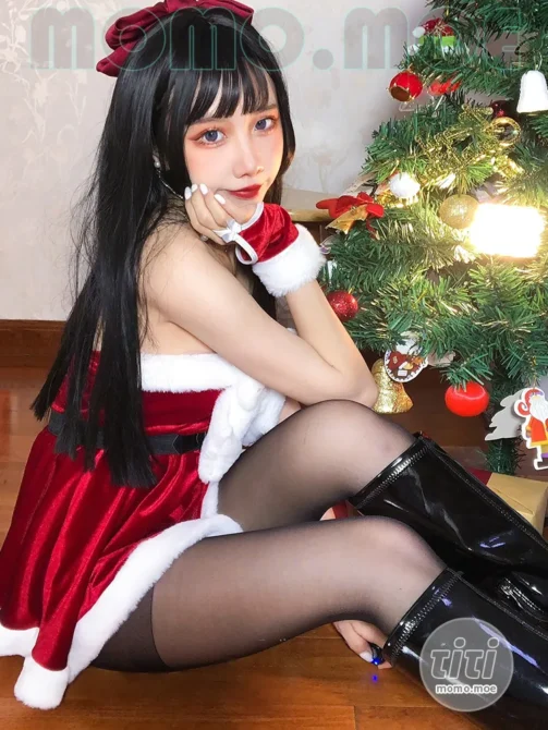 果咩酱w – NO.045 圣诞 黑丝 [28P+3V-144M]-丽丝屋