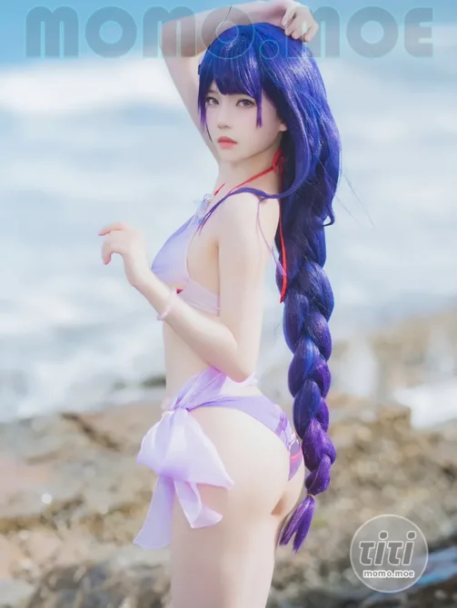 桜桃喵 – NO.194 雷电将军 泳装 原神 [28P-75MB]-丽丝屋