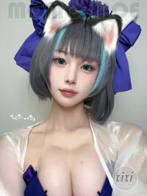 若若不男 – NO.005 柴郡泳装 [4V-355MB]-丽丝屋