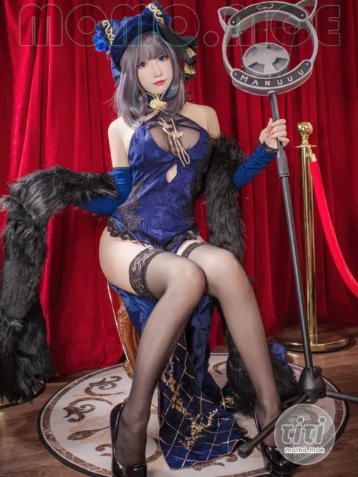 衣衣 – NO.017 碧蓝航线 柴郡旗袍 [57P-168MB]-丽丝屋